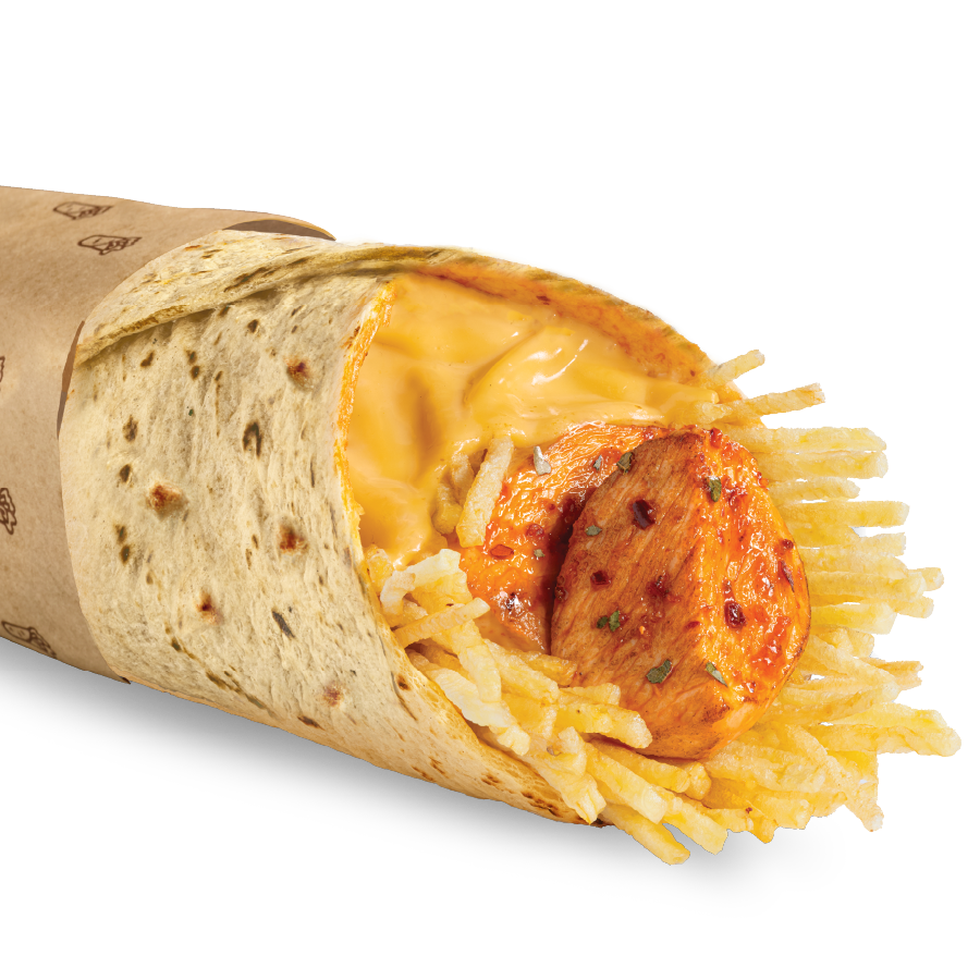 Cheddarlı Tavuk Dürümle