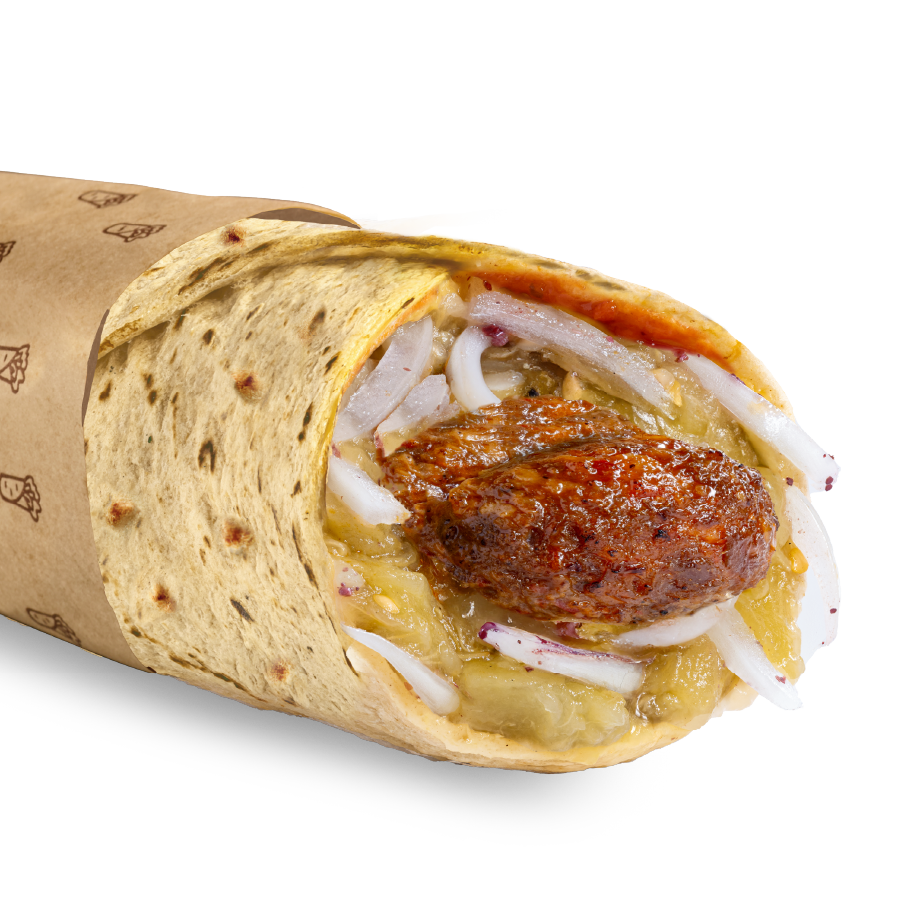 Köz Patlıcanla Kebap Dürümle
