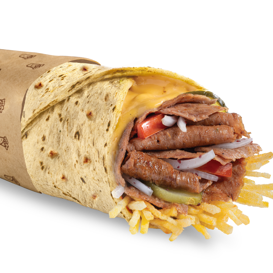 Cheddarlı Et Döner Dürümle