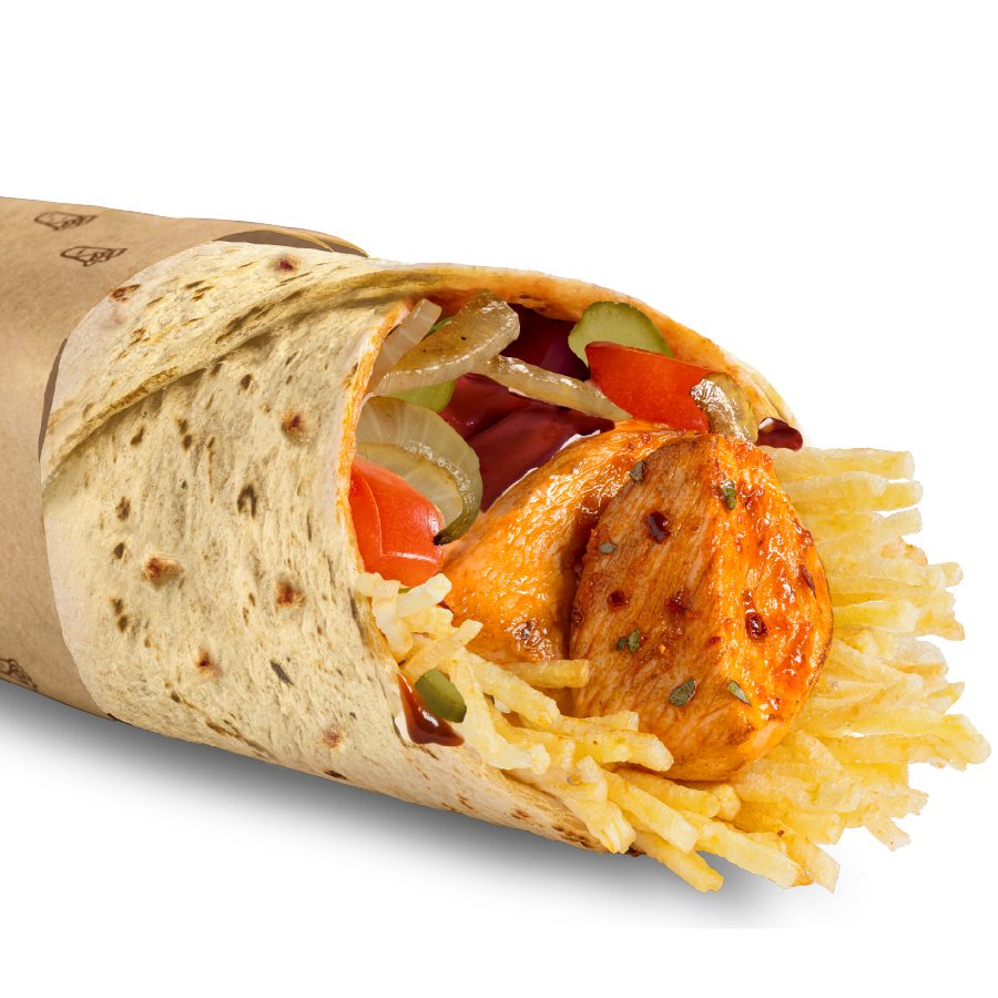 Karamelize Soğanlı Barbekülü Tavuk Dürümle